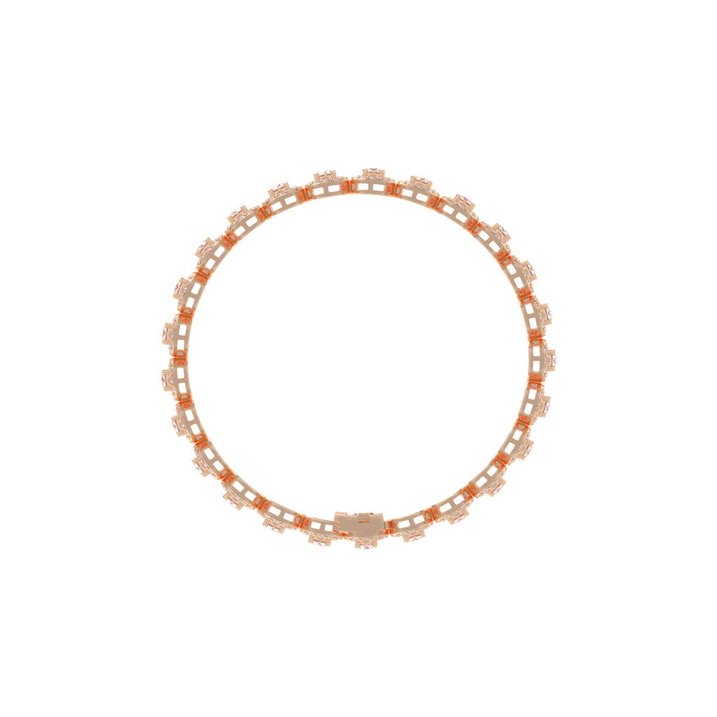 Marisca Bezel Round Cut Tennis Lab Diamond Bracelet