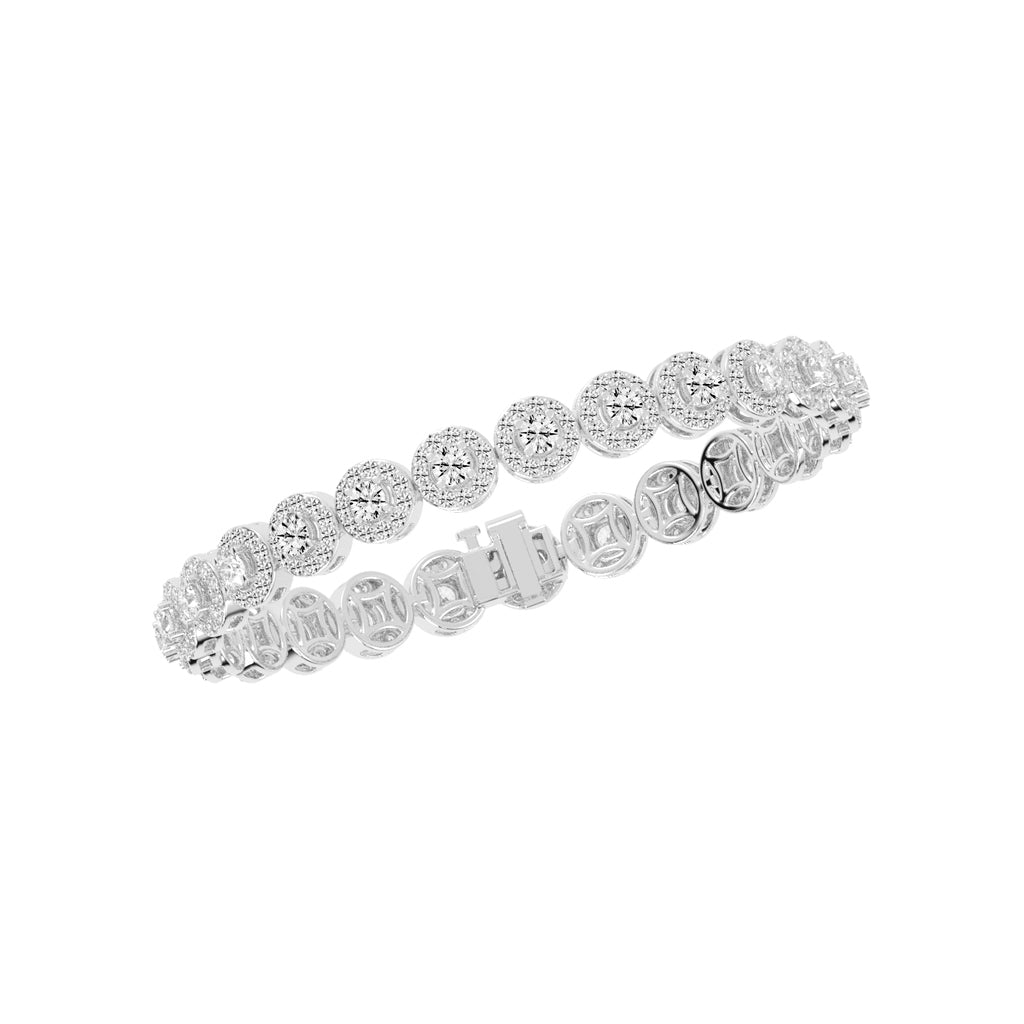 Marisca Bezel Round Cut Tennis Lab Diamond Bracelet
