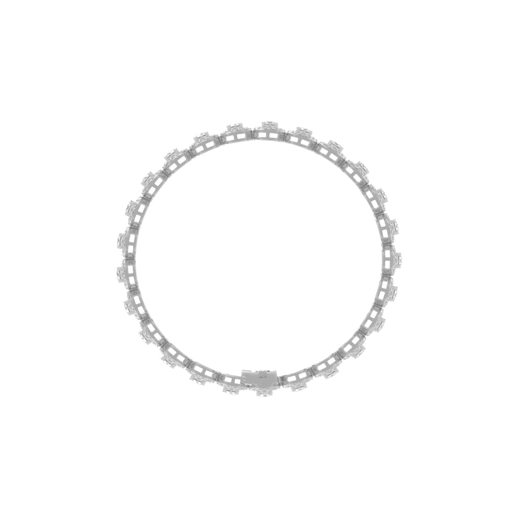 Marisca Bezel Round Cut Tennis Lab Diamond Bracelet
