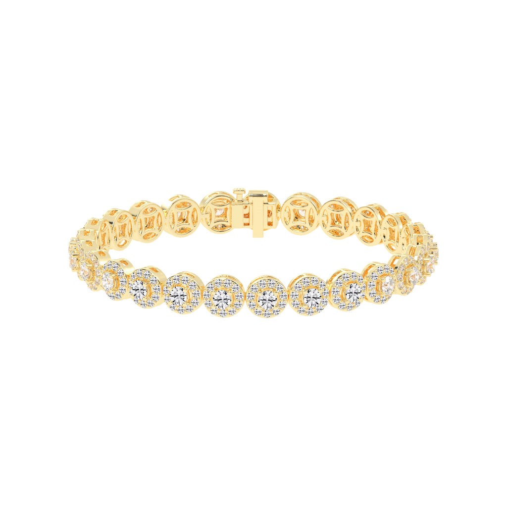 Marisca Bezel Round Cut Tennis Lab Diamond Bracelet