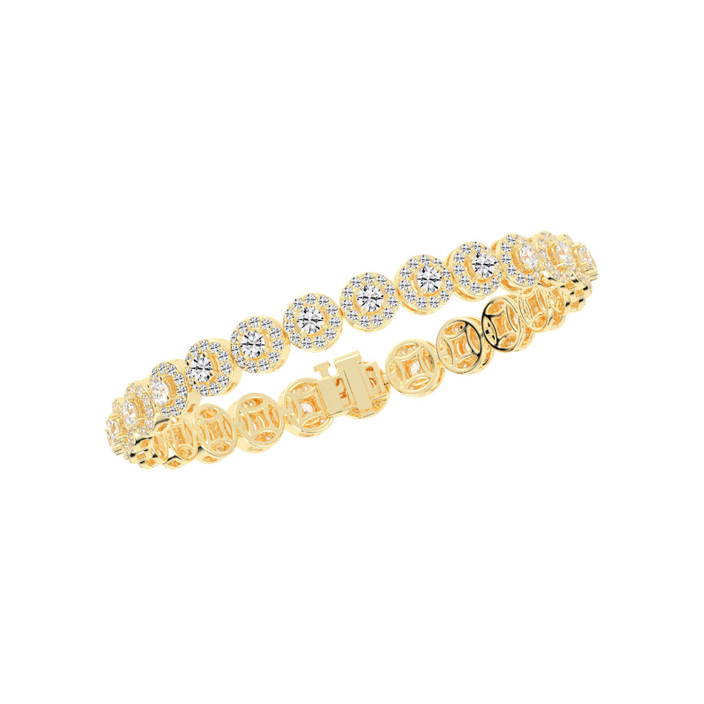 Marisca Bezel Round Cut Tennis Lab Diamond Bracelet