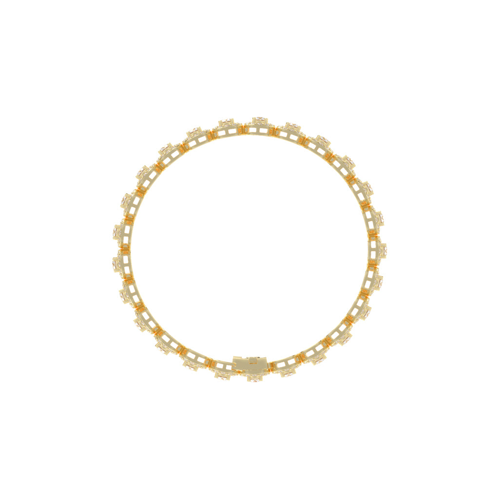 Marisca Bezel Round Cut Tennis Lab Diamond Bracelet