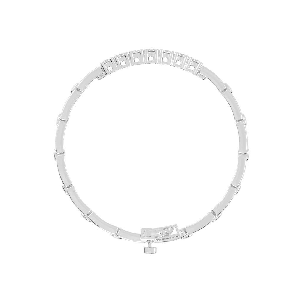 Novella Double Row Round Cut Fancy Lab Diamond Bracelet
