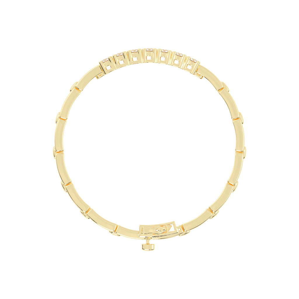 Novella Double Row Round Cut Fancy Lab Diamond Bracelet