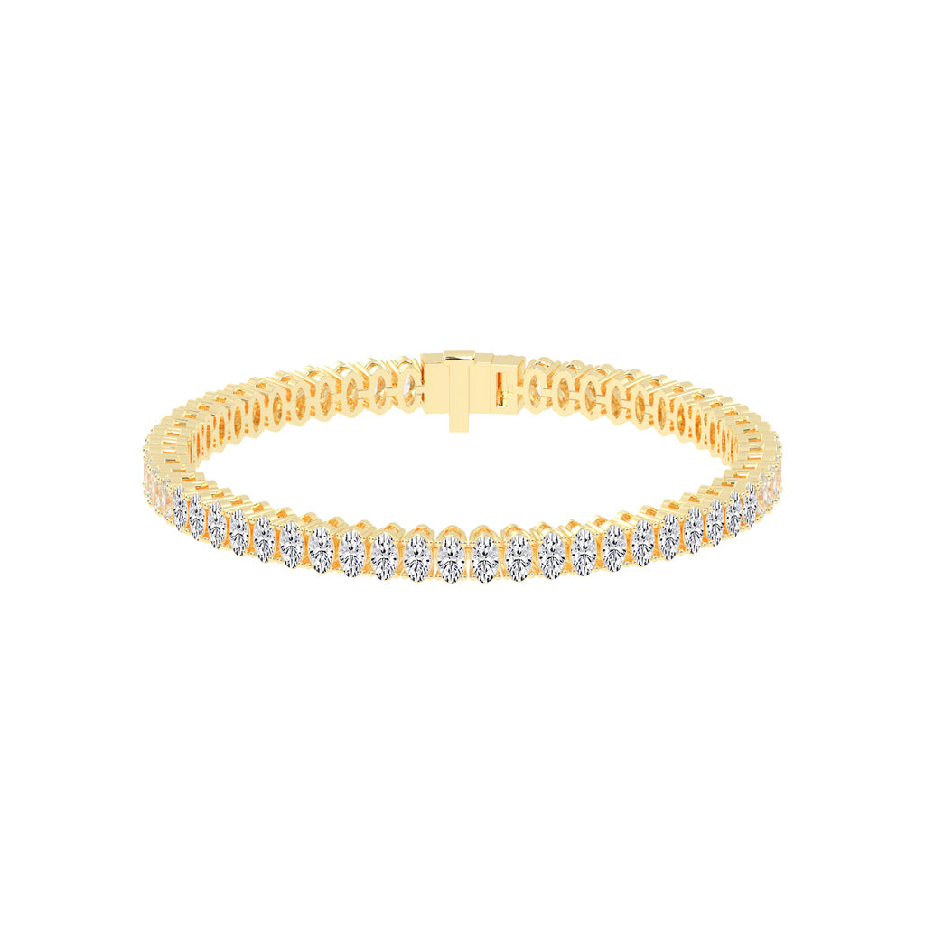 Lysandra Oval Cut Tennis Lab Diamond Bracelet