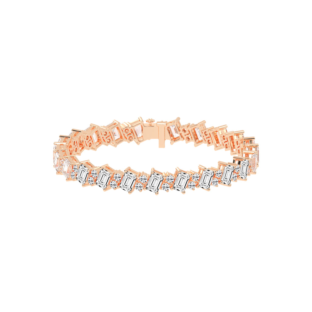 Orin Emerald Cut Fancy Lab Diamond Bracelet