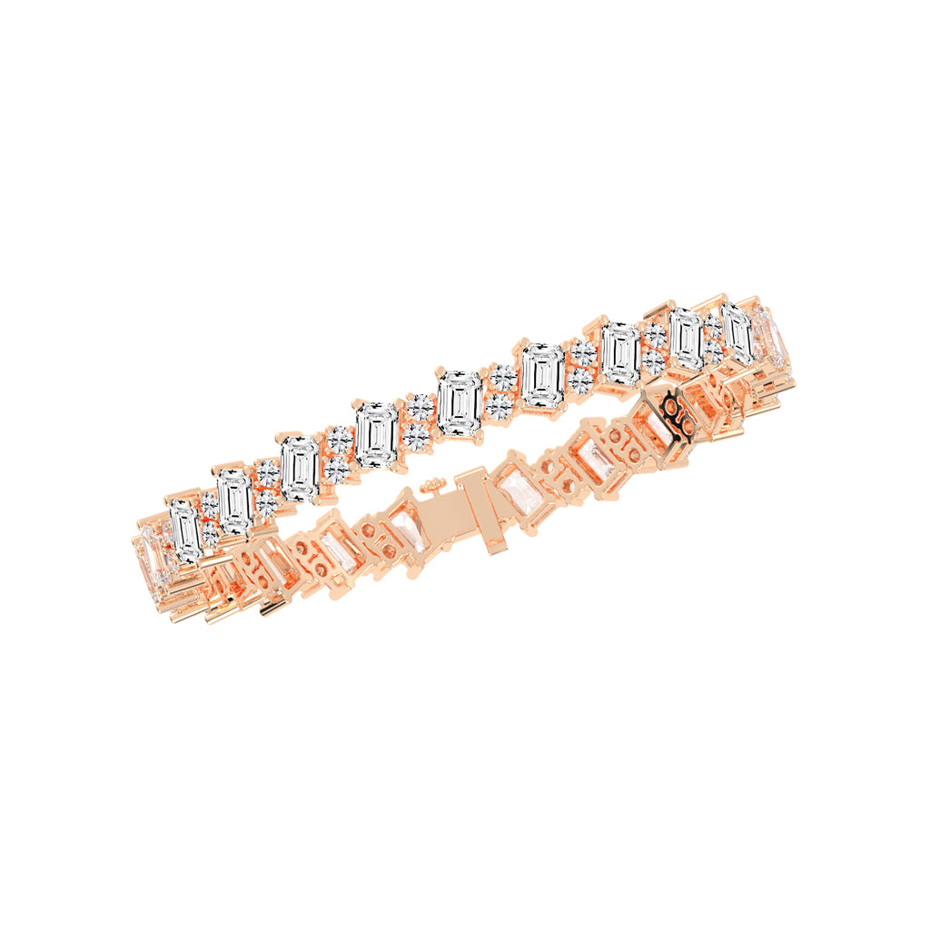 Orin Emerald Cut Fancy Lab Diamond Bracelet