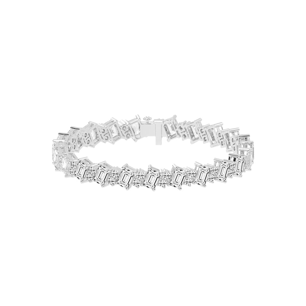 Orin Emerald Cut Fancy Lab Diamond Bracelet