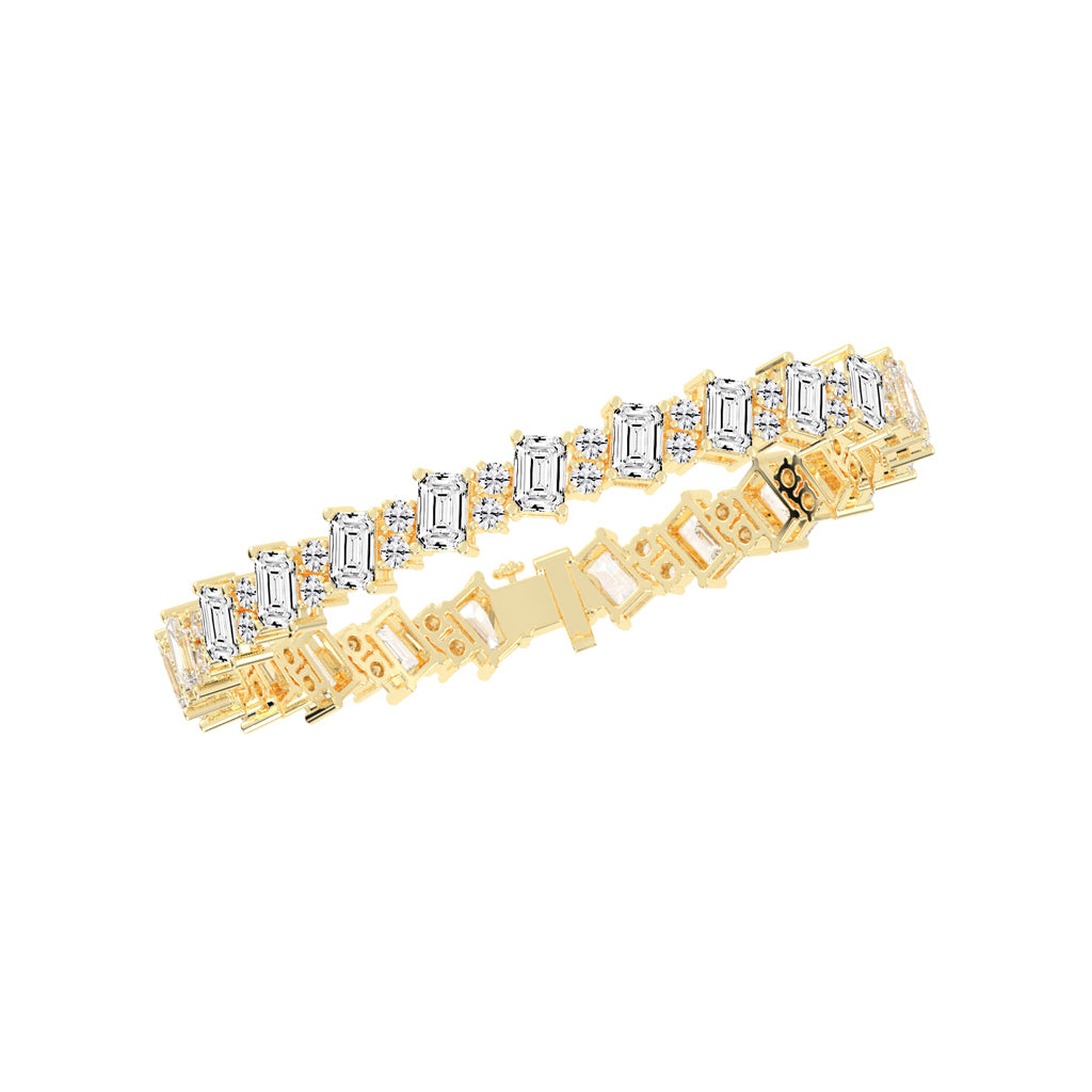 Orin Emerald Cut Fancy Lab Diamond Bracelet