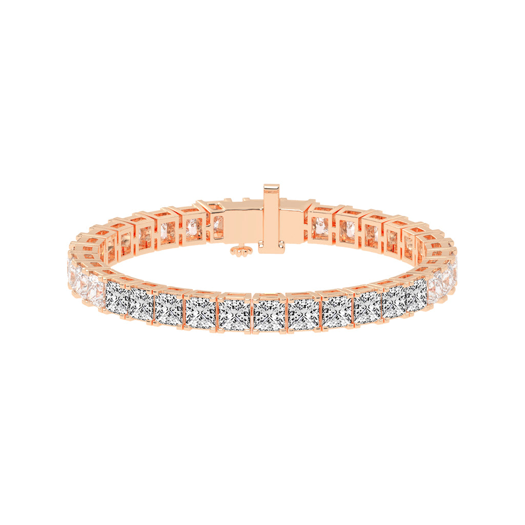 Precision Pave Square Diamond Bracelet