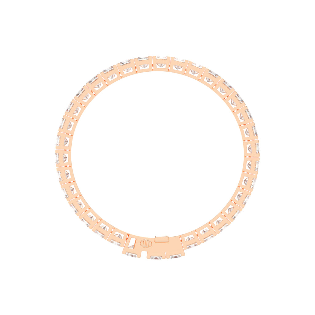 Precision Pave Square Diamond Bracelet