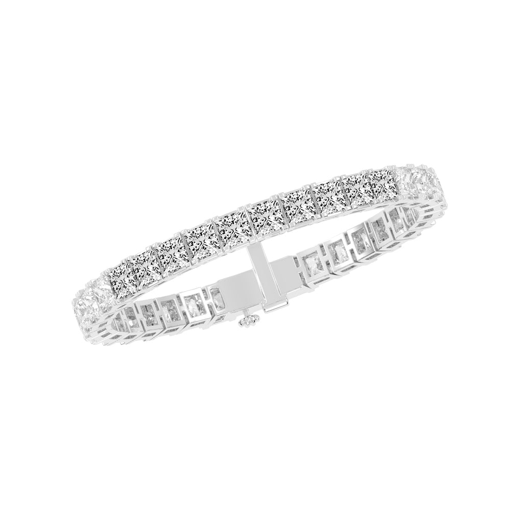 Precision Pave Square Diamond Bracelet