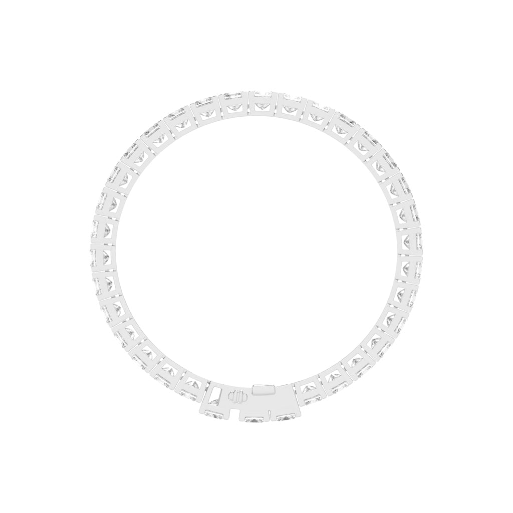 Precision Pave Square Diamond Bracelet