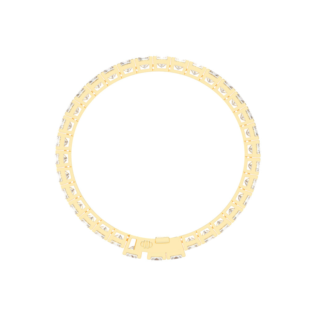Precision Pave Square Diamond Bracelet