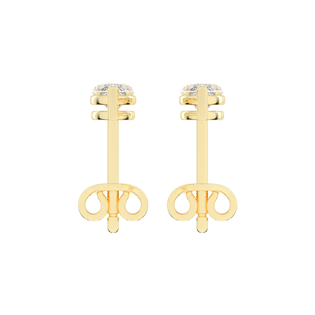 Luminous Leaf Diamond Stud Earrings
