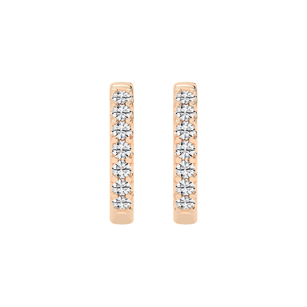 Micro-Pave Diamond Embrace Hoop Earrings