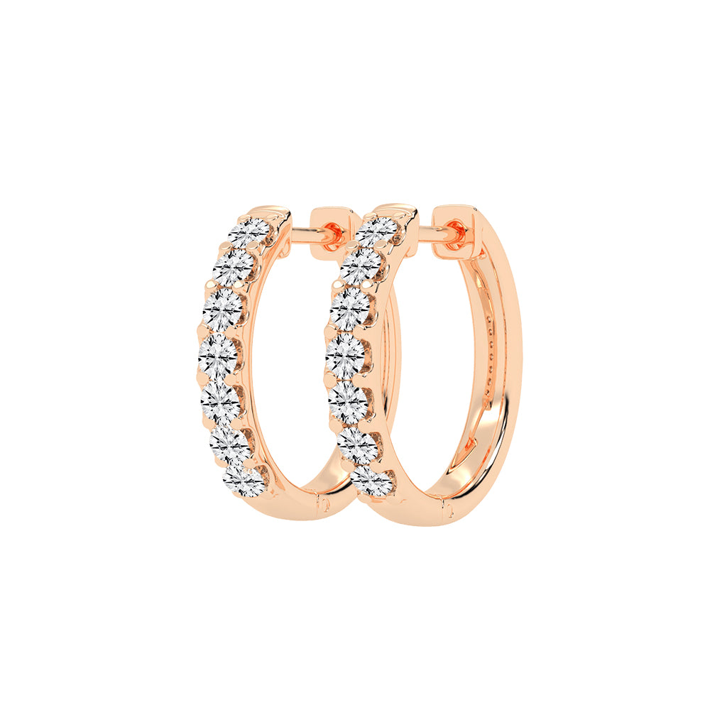 Micro-Pave Diamond Embrace Hoop Earrings