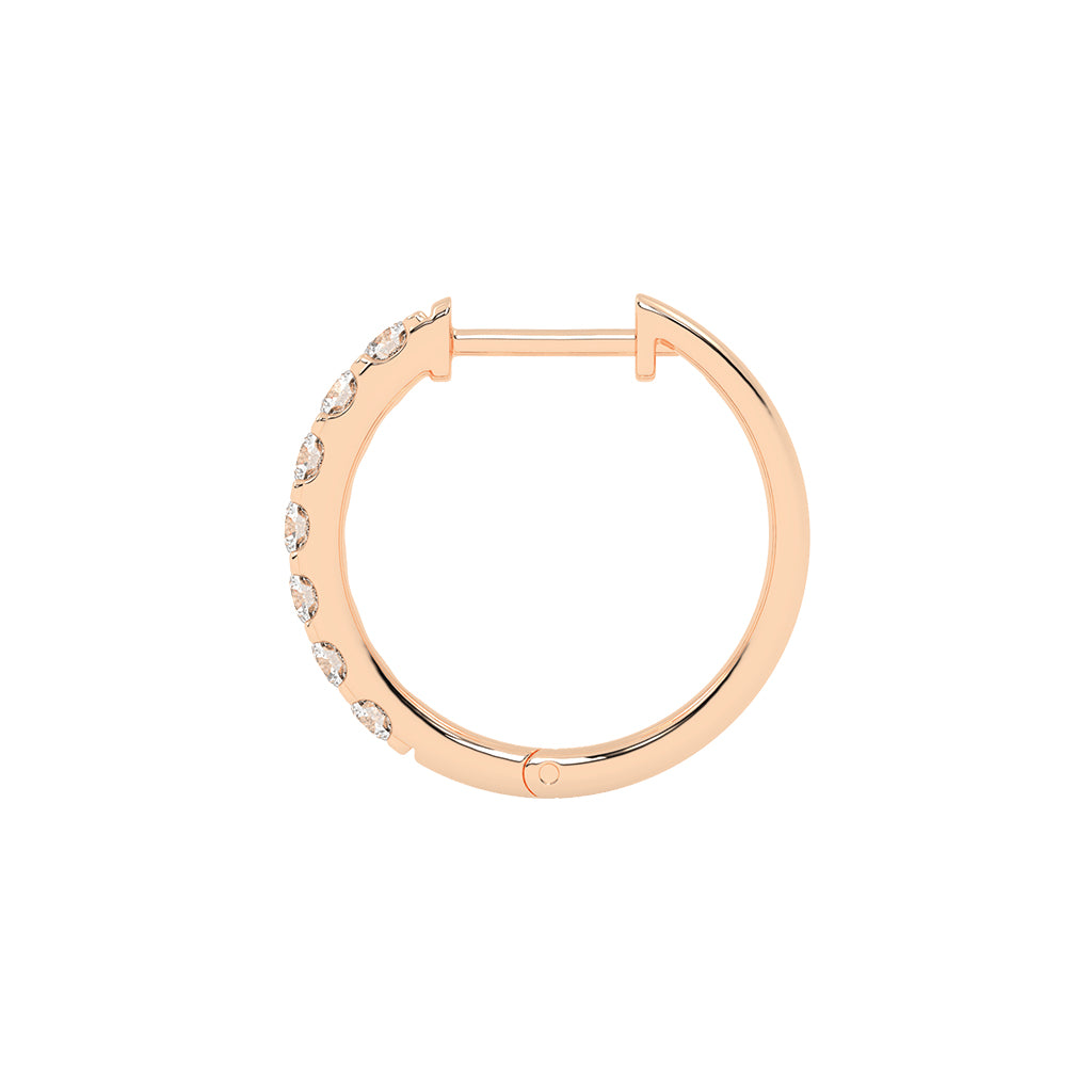 Micro-Pave Diamond Embrace Hoop Earrings
