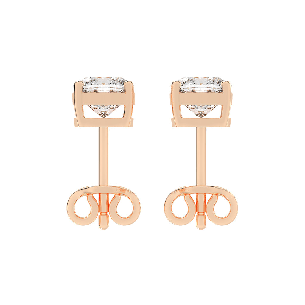 Pillow of Light Diamond Stud Earrings