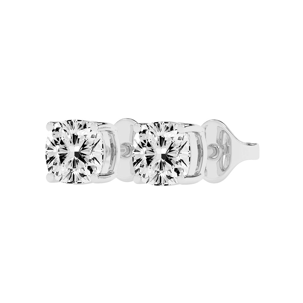 Pillow of Light Diamond Stud Earrings