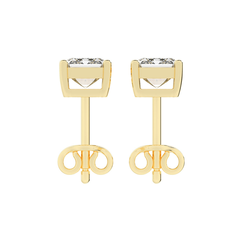Architectural Brilliance Emerald-Cut Diamond Stud Earrings