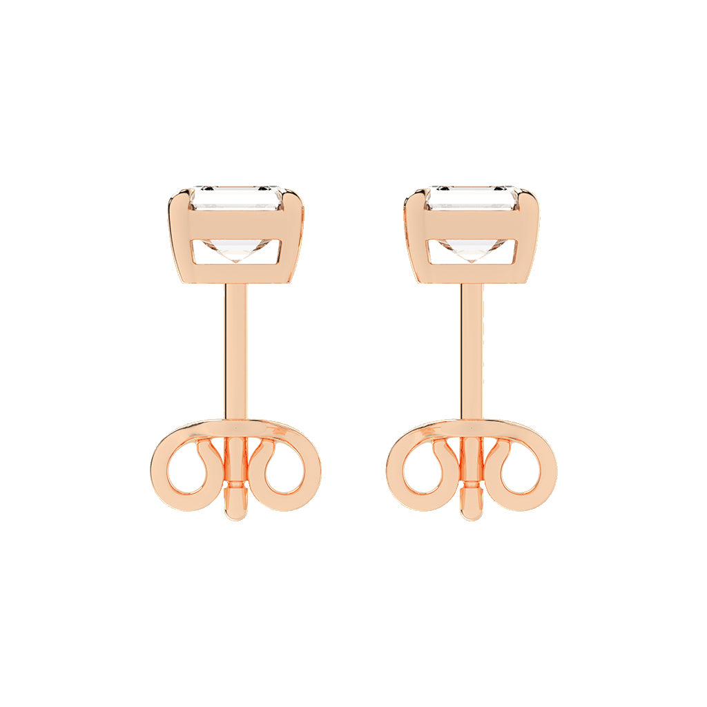 Art Deco Allure Asscher Diamond Stud Earrings