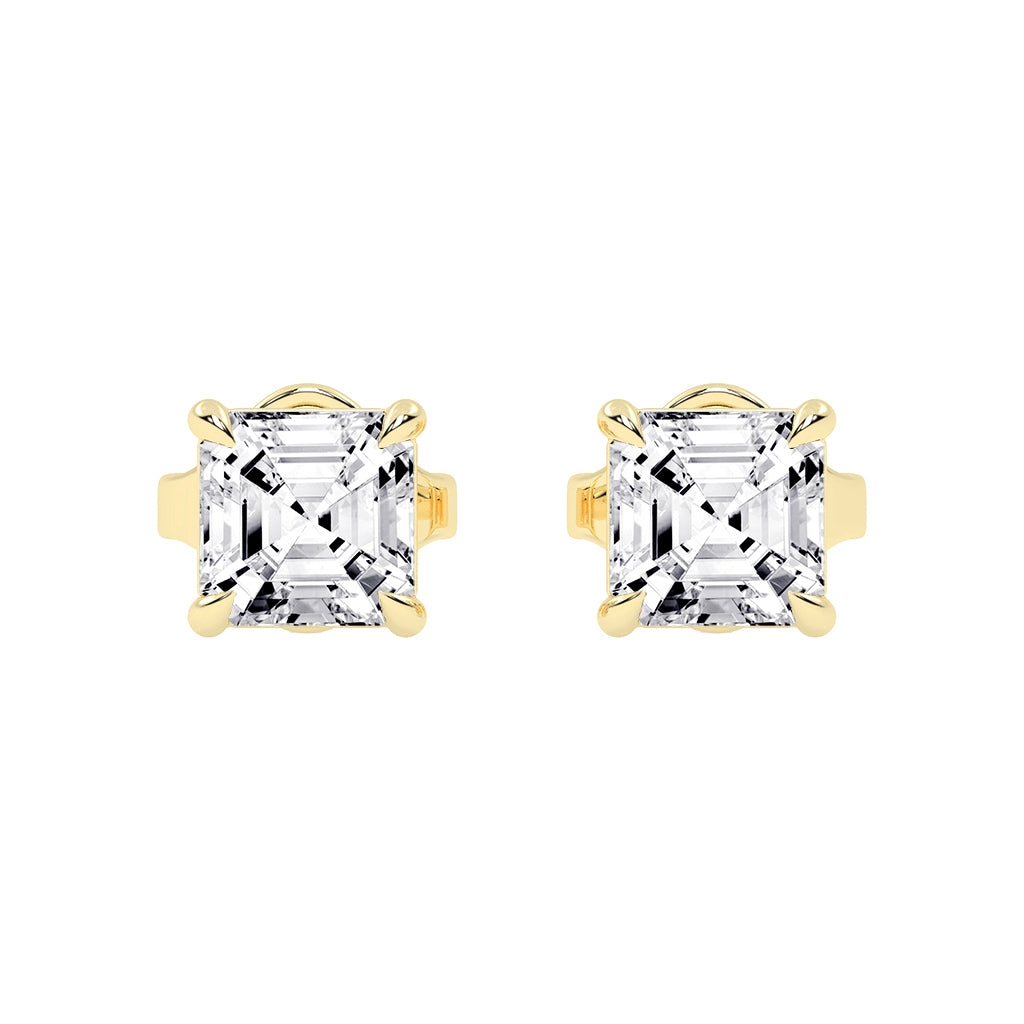 Art Deco Allure Asscher Diamond Stud Earrings