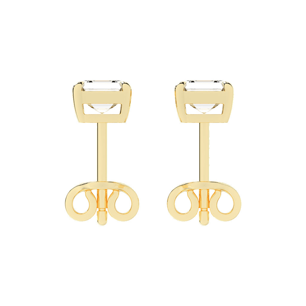 Art Deco Allure Asscher Diamond Stud Earrings