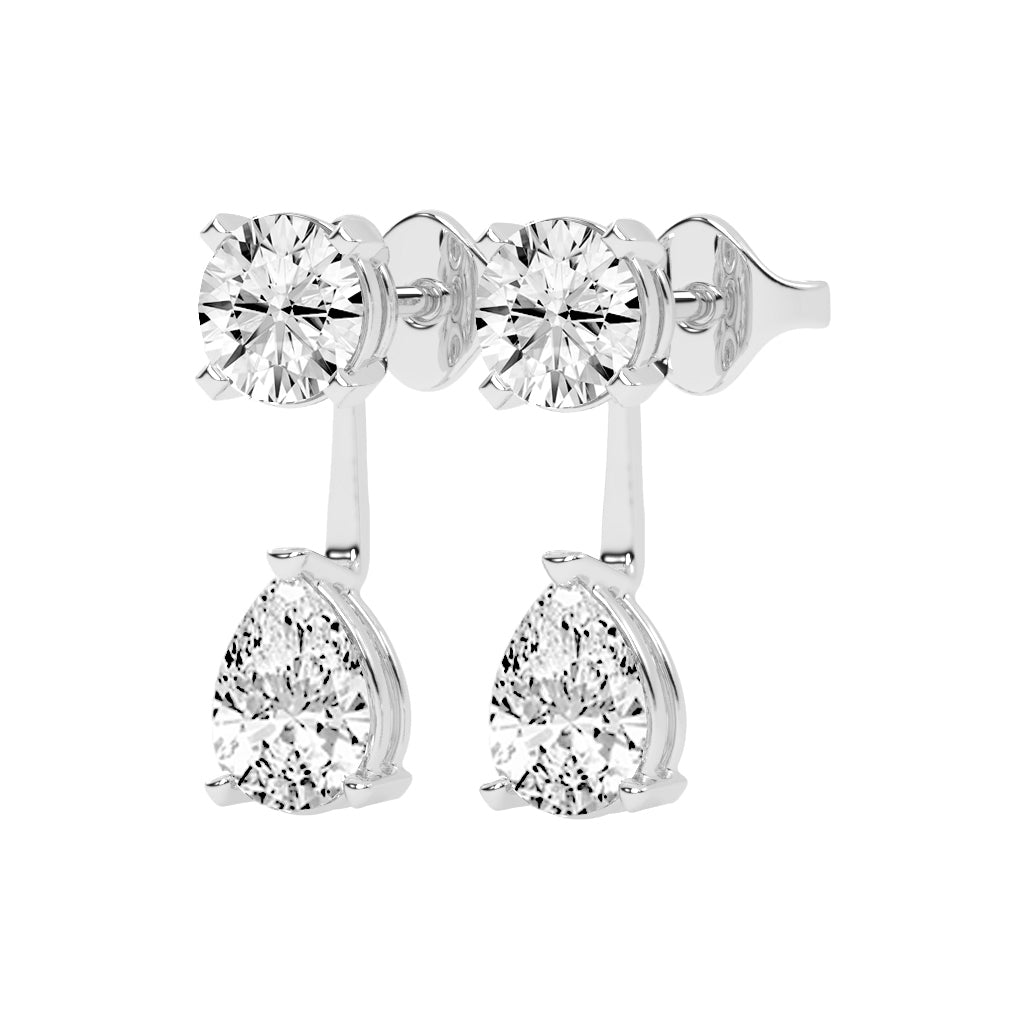 Glimmering Cascade Diamond Dangler Earrings