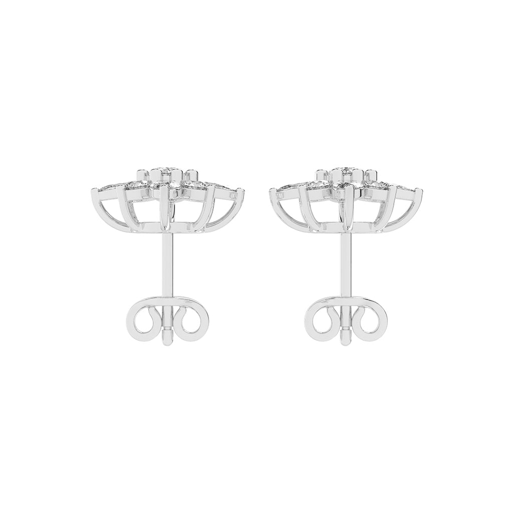 Radiant Petal Burst Mixed Cut Diamond Studs