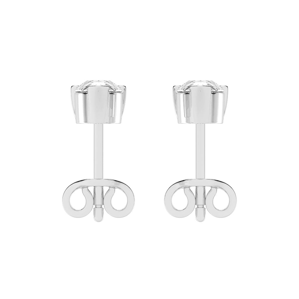 Timeless Elegance Pear Solitaire Diamond Studs
