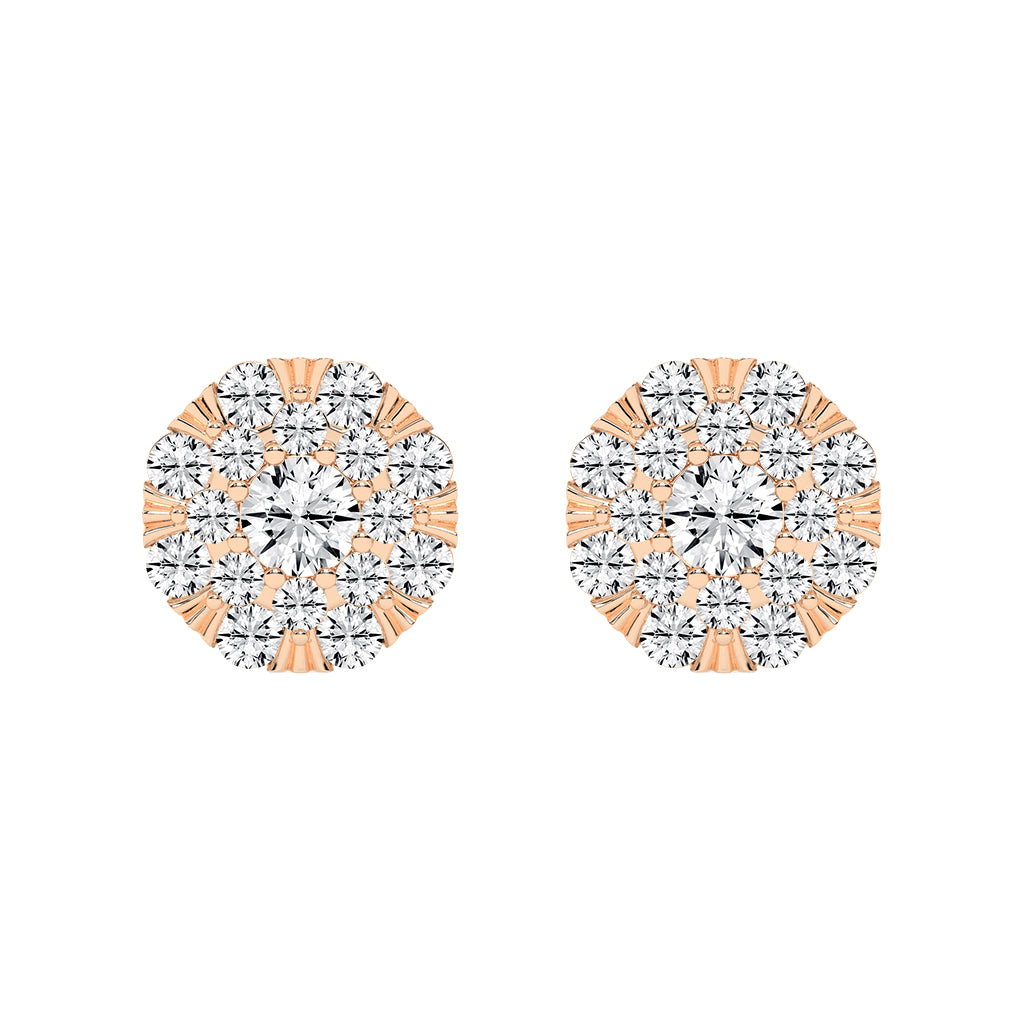Effulgent Cluster Round Brilliant Diamond Studs