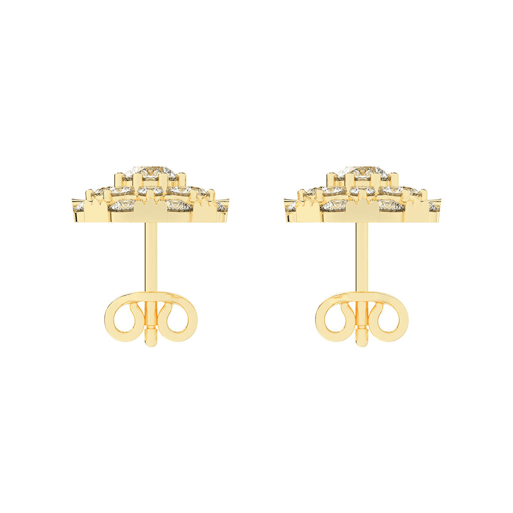 Effulgent Cluster Round Brilliant Diamond Studs