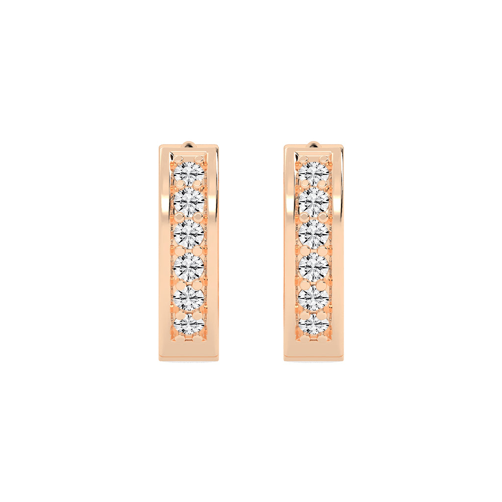 Channel-Set Hoop Earrings