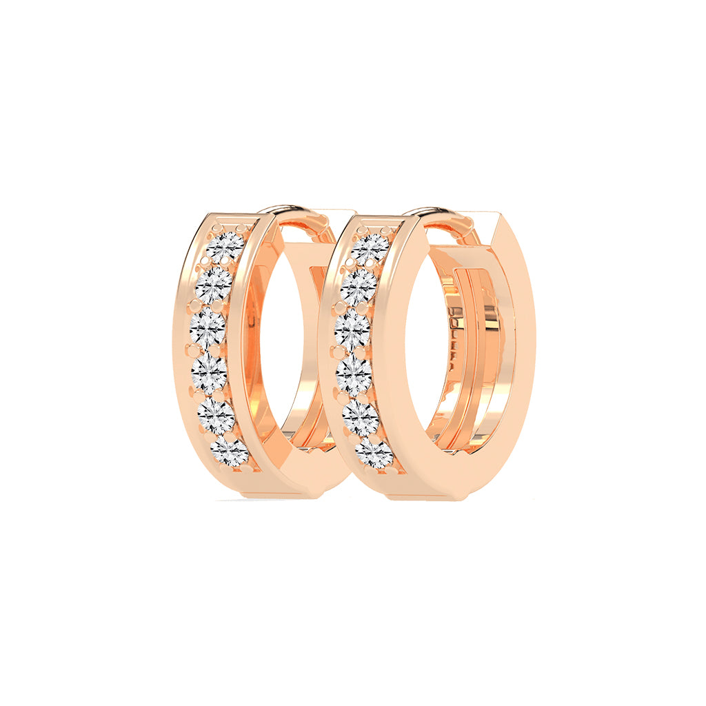 Channel-Set Hoop Earrings