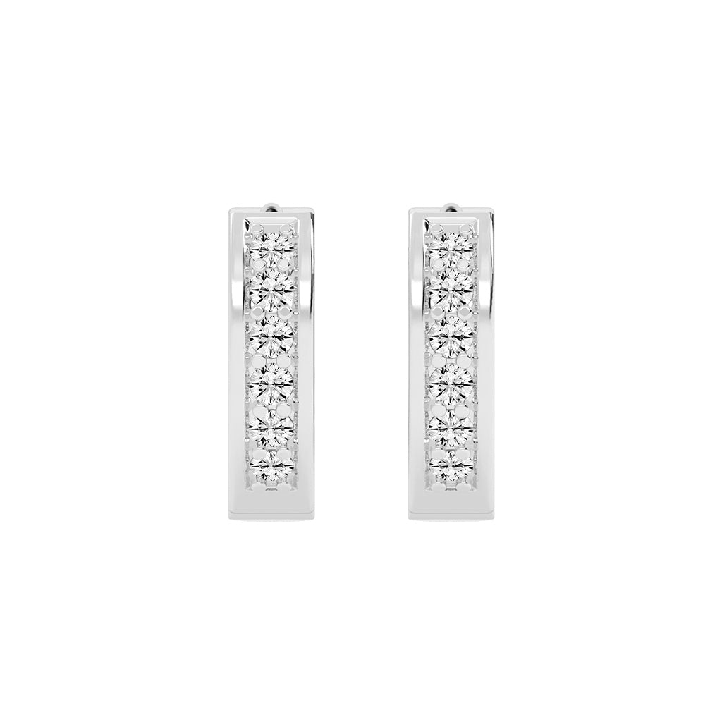 Channel-Set Hoop Earrings