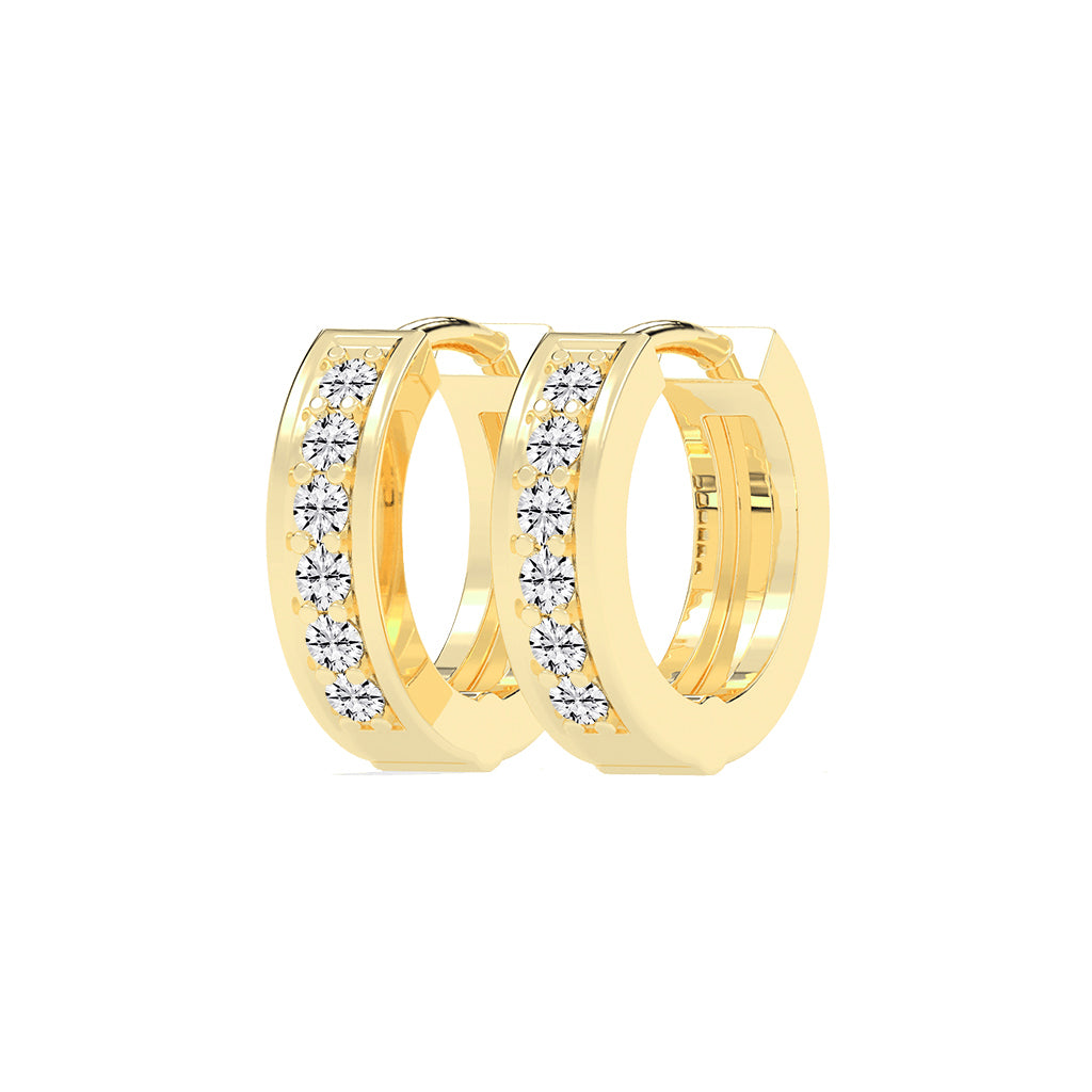 Channel-Set Hoop Earrings