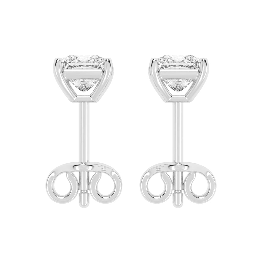 Princess-Cut Solitaire Studs