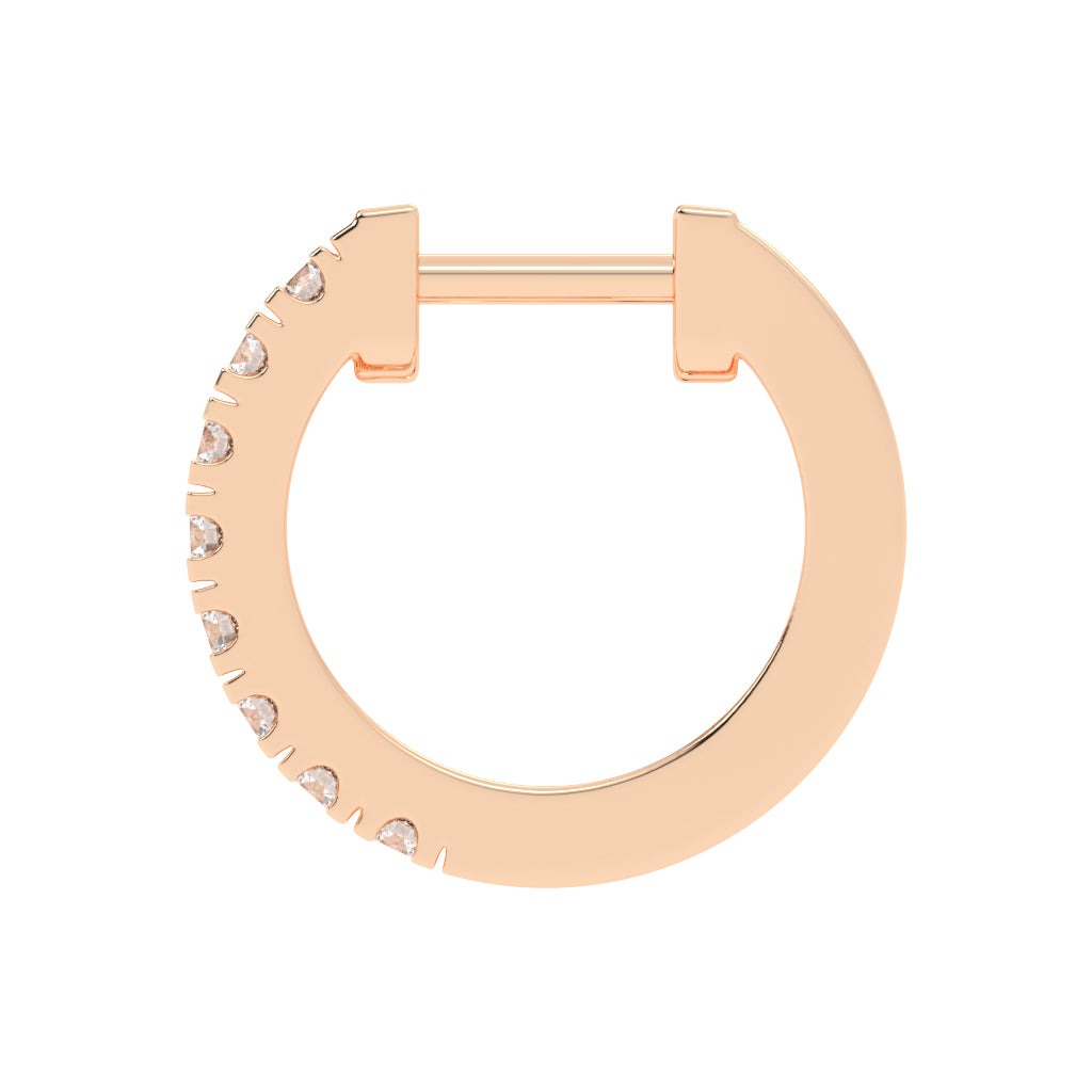 Elegant Pave Channel Hoop Earrings