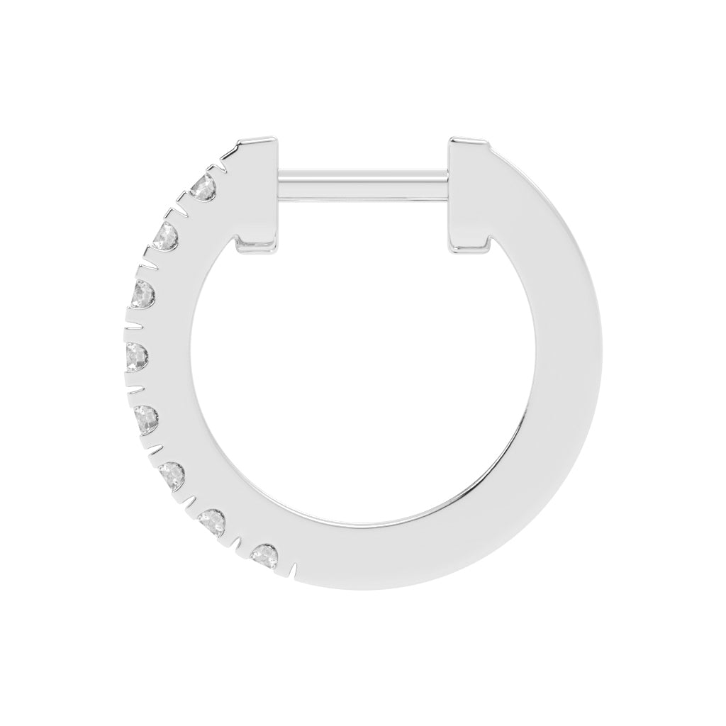 Elegant Pave Channel Hoop Earrings