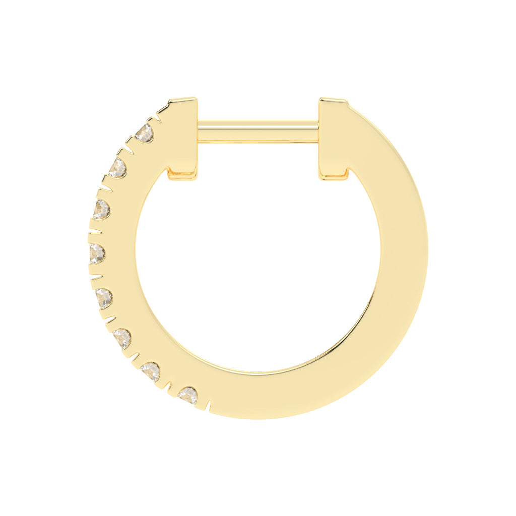 Elegant Pave Channel Hoop Earrings