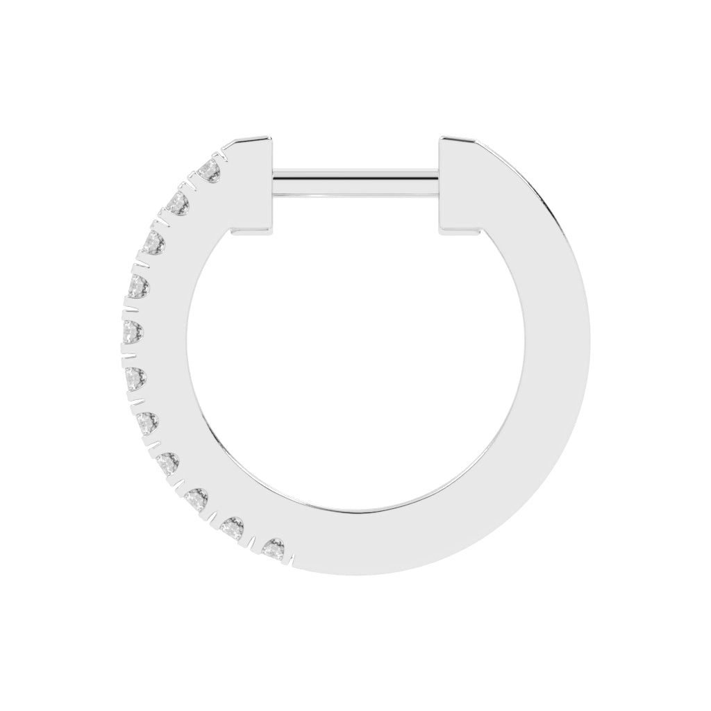 Sleek Pave Hoop Earrings