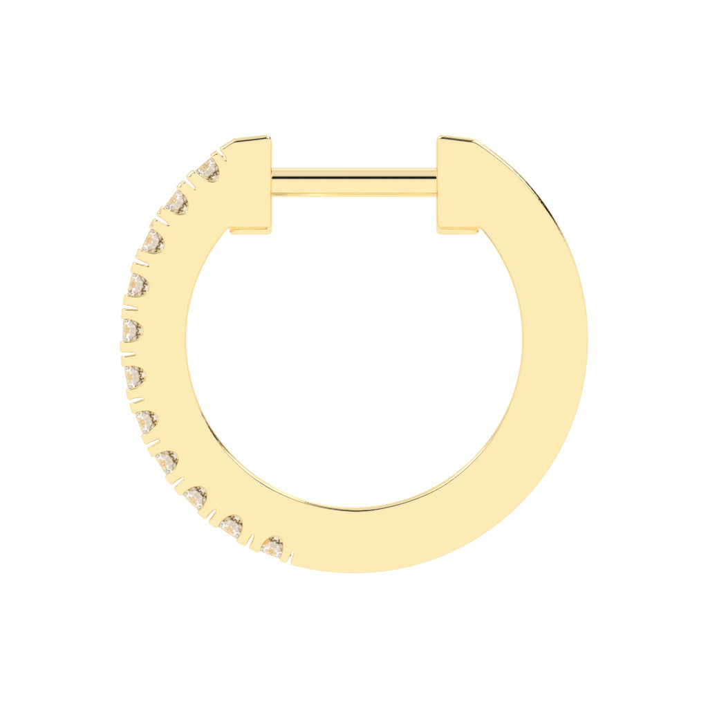 Sleek Pave Hoop Earrings