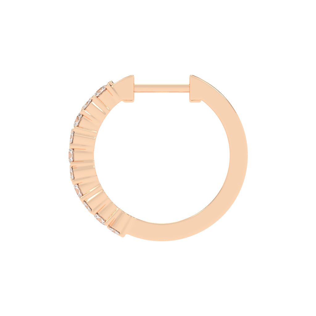 Double Row Pave Hoop Earrings