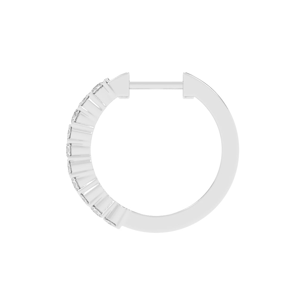 Double Row Pave Hoop Earrings