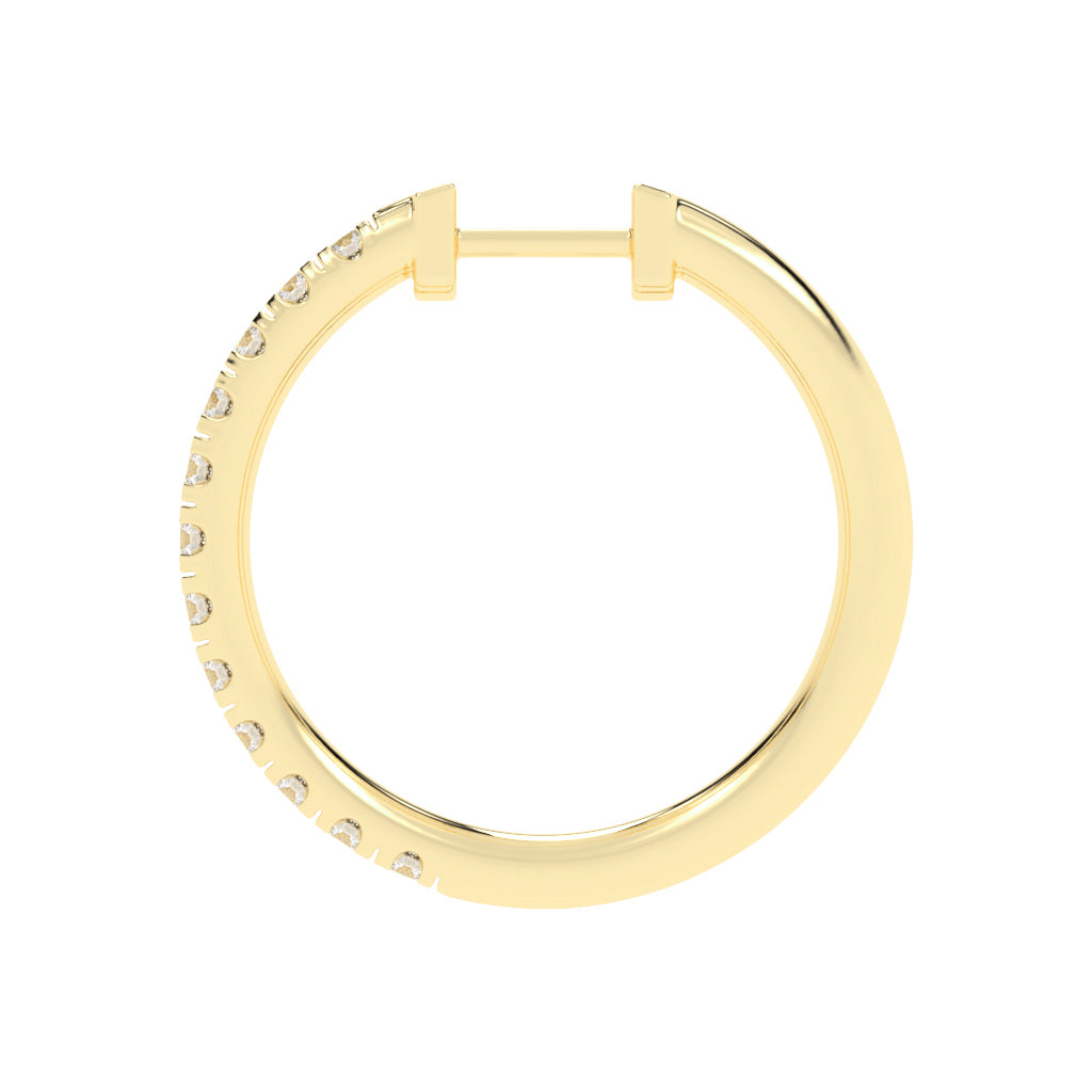 Slender Pave Hoop Earrings