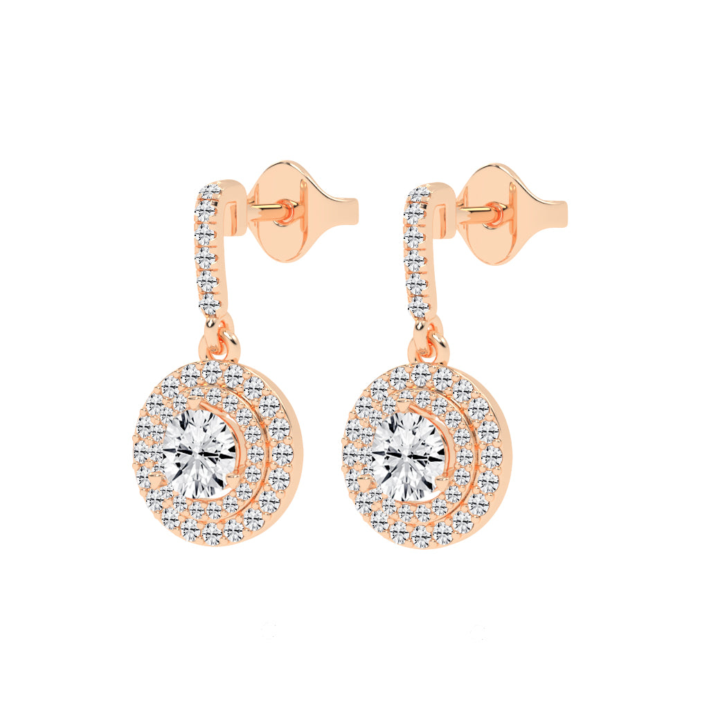 Dazzling Halo Drop Earrings
