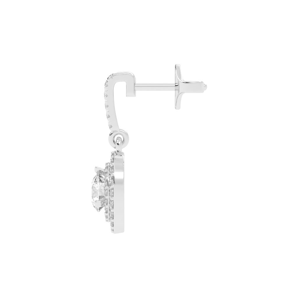 Dazzling Halo Drop Earrings