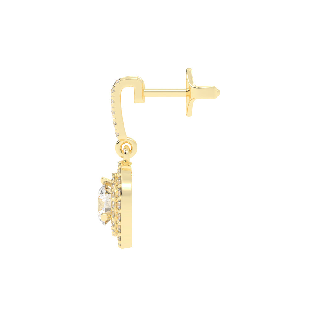 Dazzling Halo Drop Earrings