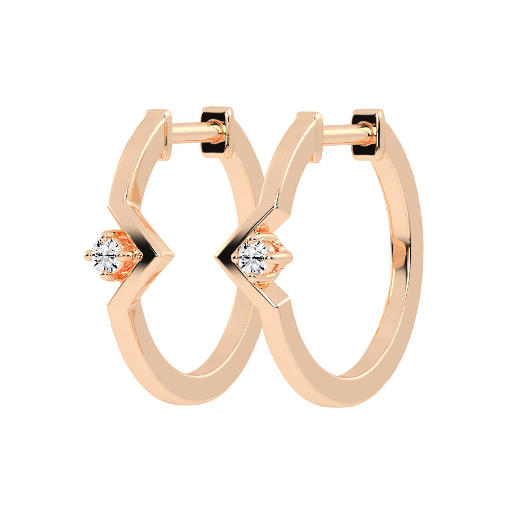 Streamlined Shimmer Diamond Bar Earrings